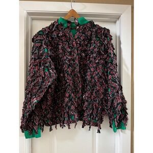 Handmade Artisan Slash Quilt Shag Jacket OOAK Maximalist Shacket